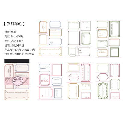 JIANQI 30 pcs INS Removable border memo pad Planner Decorative material paper Stationery Craft Supplies