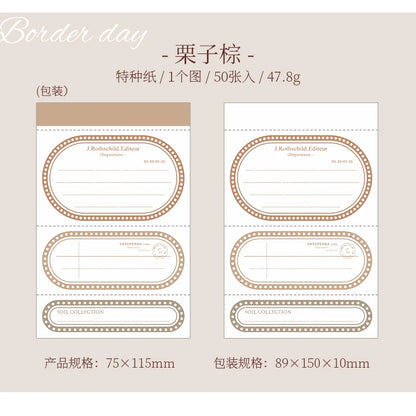 50 pcs border material paper Decorative Scrapbooking Diary Album Background paper Diy hand made junk journal supplies