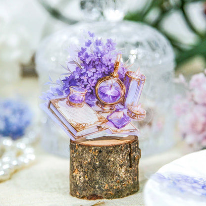 JIANQI 30pcs PET Materials Garden Flowers Sticker DIY Scrapbook Collage Supplies Creative Decor Stationery Aesthetics Stickers