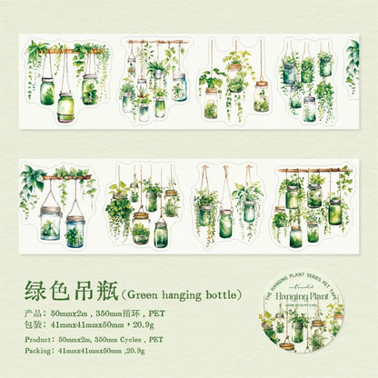 JIANQI 50mm*2m PET Tapes Plant suspension DIY Scrapbooking Decor Photo Album Collage Junk Journal Materials Aesthetics Stickers