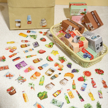 JIANQI 50 pcs Kawaii Cartoon small Stickers Cute Mini Decorative Scrapbooking accessories Adhesive Diy junk journal supplies