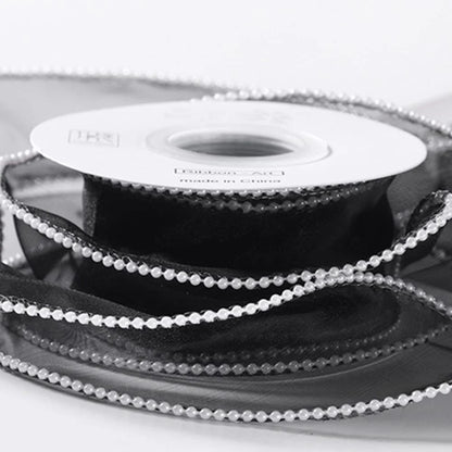 5 Yards Pearl Edged Fishtail Yarn Pleated Wave Handmade DIY Flower Packaging Cake Ribbon Lace 4CM Wide