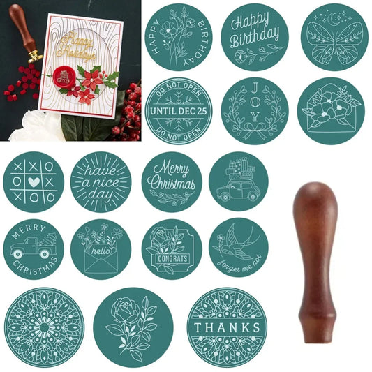 Christmas Series Wax Seal 2025 NEW Cutting Dies Scrapbook Diary Decoration Stencil Embossing Template DIY Greeting Card Handmade