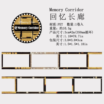 JIANQI 30mm*2m PET Transparent Tapes Memory Film DIY Scrapbooking Art Collage Photo Album Journal Tapes Creative Stationery