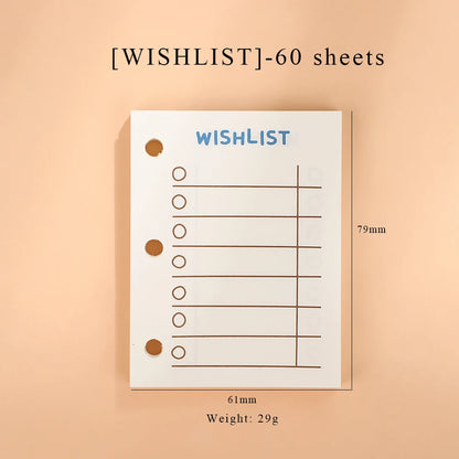 JIANWU Cute Mini 3 Ring Loose-leaf Book Transparent Portable Student Journal Binder Notebook Kawaii Stationery School Supplies