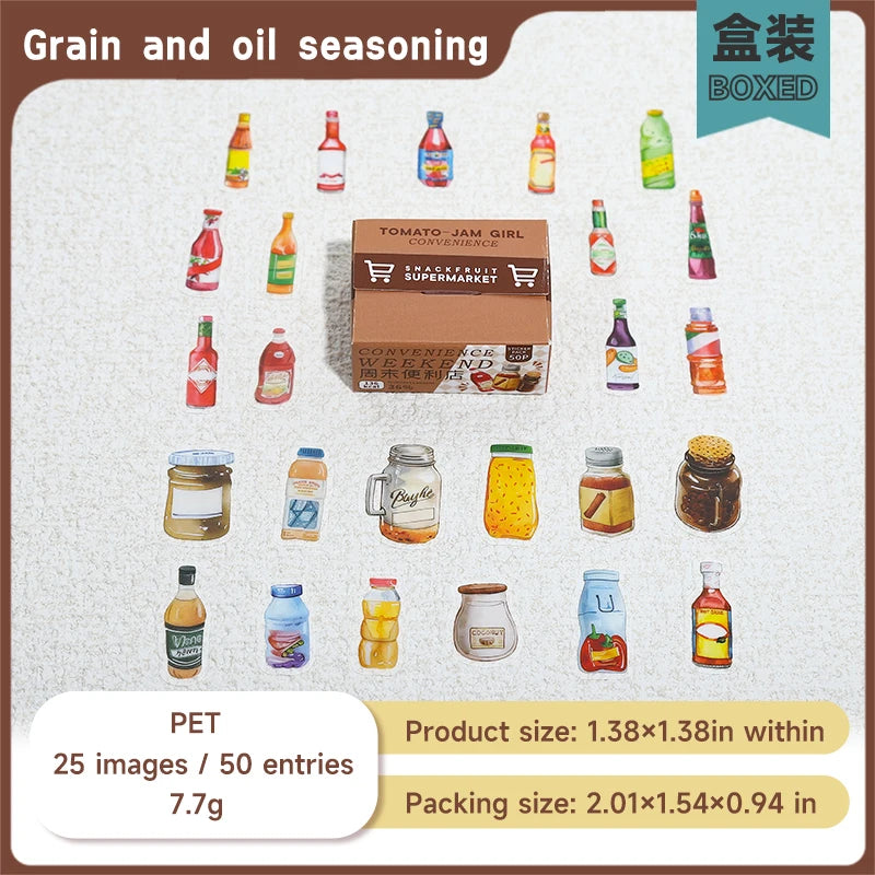 JIANQI 50 pcs Kawaii Cartoon small Stickers Cute Mini Decorative Scrapbooking accessories Adhesive Diy junk journal supplies