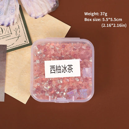 JIANWU Colorful Ore Crushed Stone Journal Material Collage scrapbook Creative DIY Student Supplies Stationery