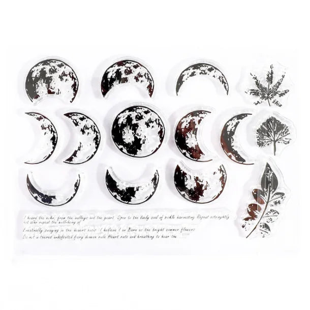 JIANWU Minimalist Black White Transparent Stamp Creative Retro Scrapbooking Journal Decoration Silicone Seal Stationery Supplies