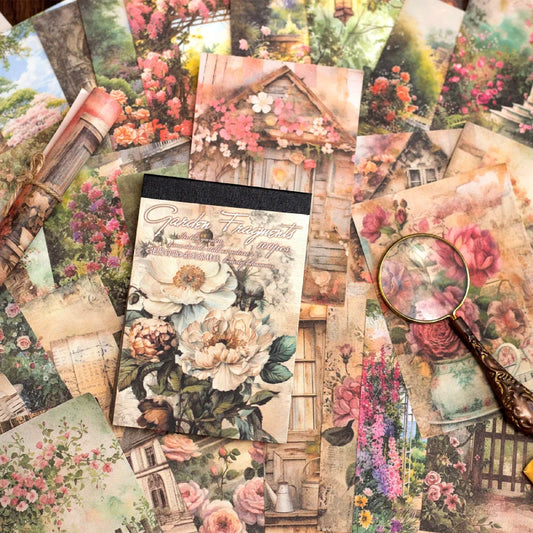 100 pcs Vintage Plants Flowers garden Material paper paper Scrapbooking DIY Photo Album Collage Journal Creative Stationery