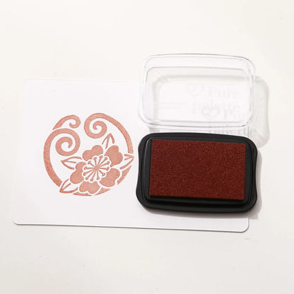JIANWU 20 Colors Big Ink Pad Oil Planner Silicone Stamp Material Concave Waist Color Ink Pad Creative DIY Journal Stationery