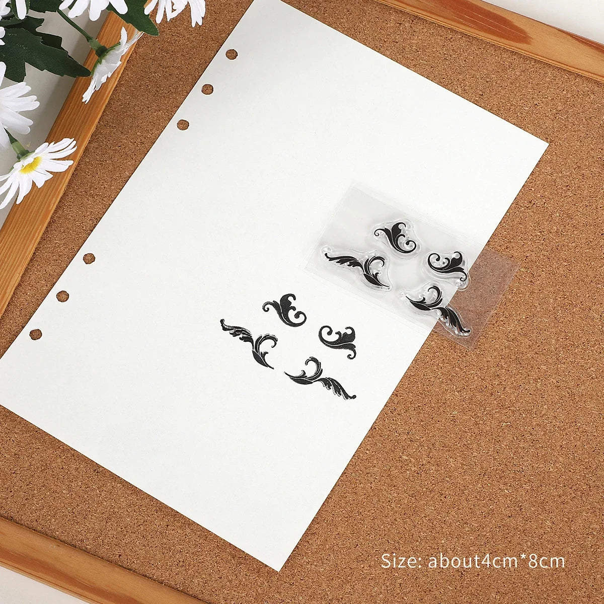 JIANWU Vintage Trees Snowflake Pattern Material Collage Transparent Silicone Stamp Creative DIY Student Supplies Stationery