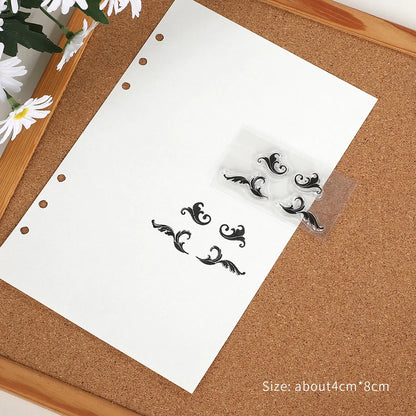JIANWU Vintage Trees Snowflake Pattern Material Collage Transparent Silicone Stamp Creative DIY Student Supplies Stationery