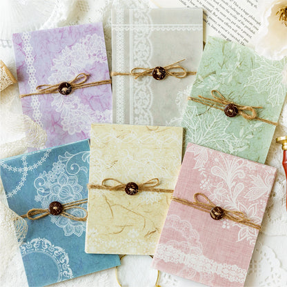 JIANQI 30pcs Vintage Material paper Lace paper Scrapbook Materials DIY Photo Album Collage Journal Creative Stationery supplies