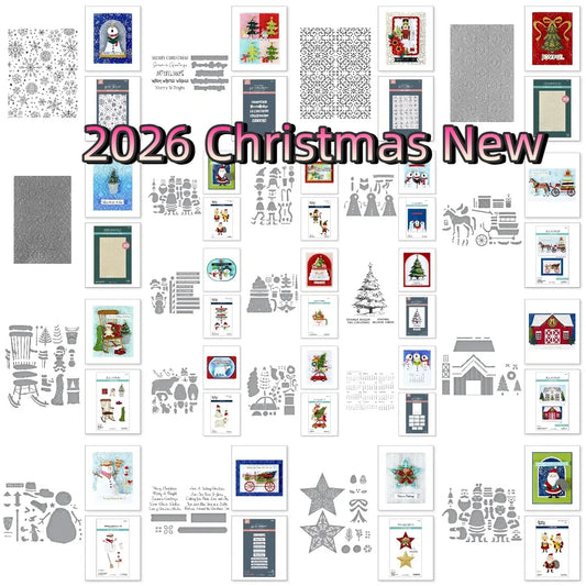 Christmas 2026 New Automobile Barn Star Wreath Dies For Diy Scrapbooking Crafts Maker Photo Album Template Handmade Decoration