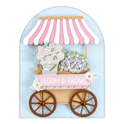 Flower Cart 2025 New Metal Cutting Dies For Diy Scrapbooking Crafts Maker Photo Album Template Handmade Decoration