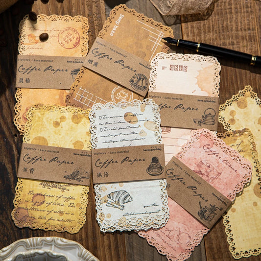 Vintage Creative Material Paper Lace Hollow Border Letter Material Movement Album Decorate Hand Account DIY Materials Journaling