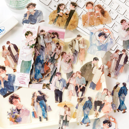 JIANQI 30pcs/pack PET Ins Stickers Girls Life Combo Kit DIY Scrapbooking Materials Collage Stationery Decor Diary Supplies