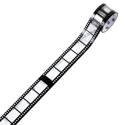 JIANQI 25mm*2m Retro Film Theme PET Tapes DIY Scrapbooking Collage Stationery Decor Journalling Materials Ins Adhesive Tapes