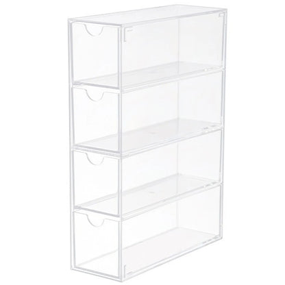 4/5Layer Acrylic Drawer Organizer Stationery Storage Box Glasses Clear Desk Makeup Hair Display Pencil Holder Office Student