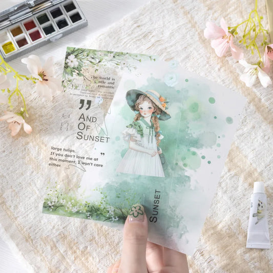 JIANQI 20 sheet PET Stickers book Cute Girl Creative Decorative handmade Scrapbooking Material Diary Album Craft Supplies