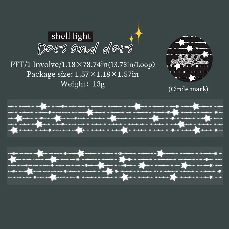 JIANQI 30mm*2m 1pc PET Tape Stickers Creativity Scrapbooking Hand Account Adhesive hand made Diy Junk Journal Craft Supplies