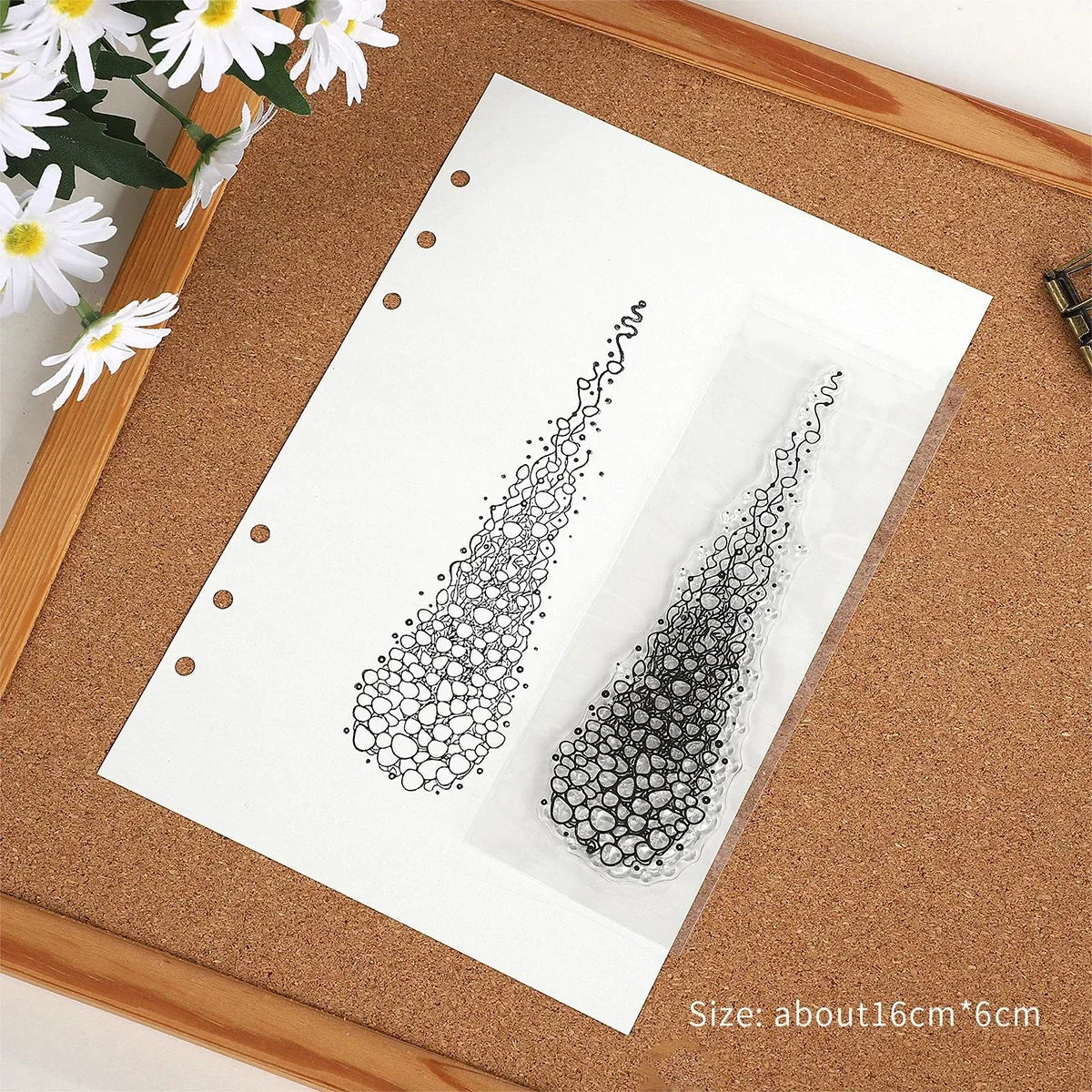 JIANWU Vintage Trees Snowflake Pattern Material Collage Transparent Silicone Stamp Creative DIY Student Supplies Stationery