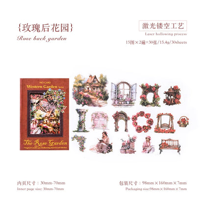 JIANQI 30 Sheets PET Landscape Stickers Four Seasons Scenery Decor handmade Scrapbooking Material Diary Album Craft Supplies