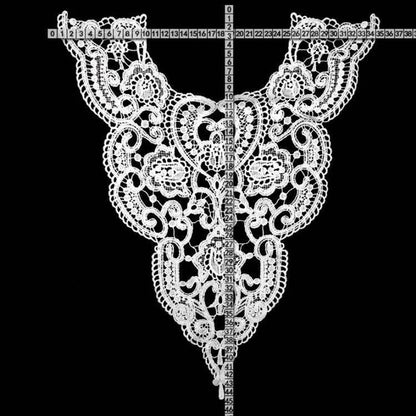 1 Pc Black Flower Embroidered Guipure Lace Fabric DIY Applique Trim Decorated Women Dress Curtains Sewing  Accessories Crafts