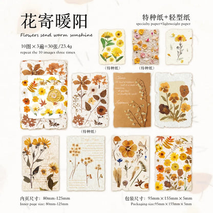 30pcs Creative Scrapbook Vintage Materials Paper Combo Kit DIY Junk Journal Collage Photo Album Retro Art paper
