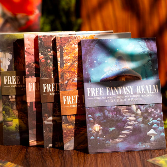 30 pcs Free Fantasy Realm Vintage material paper Decorative Diary DIY Scrapbooking Decor Junk Journal Planner Stationery Paper
