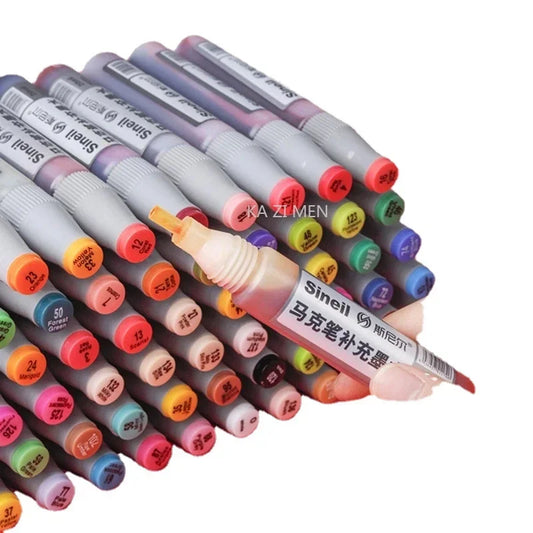 168 colors Marker Rehydration General Marker Rehydration Liquid Alcohol Oily Ink School Supplies Art Supplies Acrylic Paints
