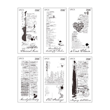 JIANWU Time Poetry Series Vintage English Text Poetry Collection Material Wooden Stamp Creative Student Supplies Stationery