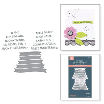 Word Italian Sentiments 2025 New Metal Cutting Dies For Diy Scrapbooking Crafts Maker Photo Album Template Handmade Decoration