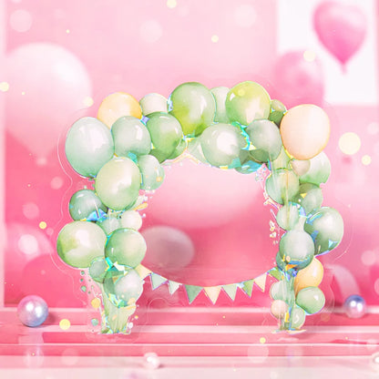 10pcs Balloon ribbon party Scrapbooking Stickers wishing balloon Junk Journal Gold Planner Stationery Sticker Planner Decorative