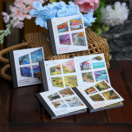 30 Pcs Multi material die-cutting sticker book Kit DIY Scrapbook Supplies Collage Junk Journal Vintage Decor Stationery Supplies