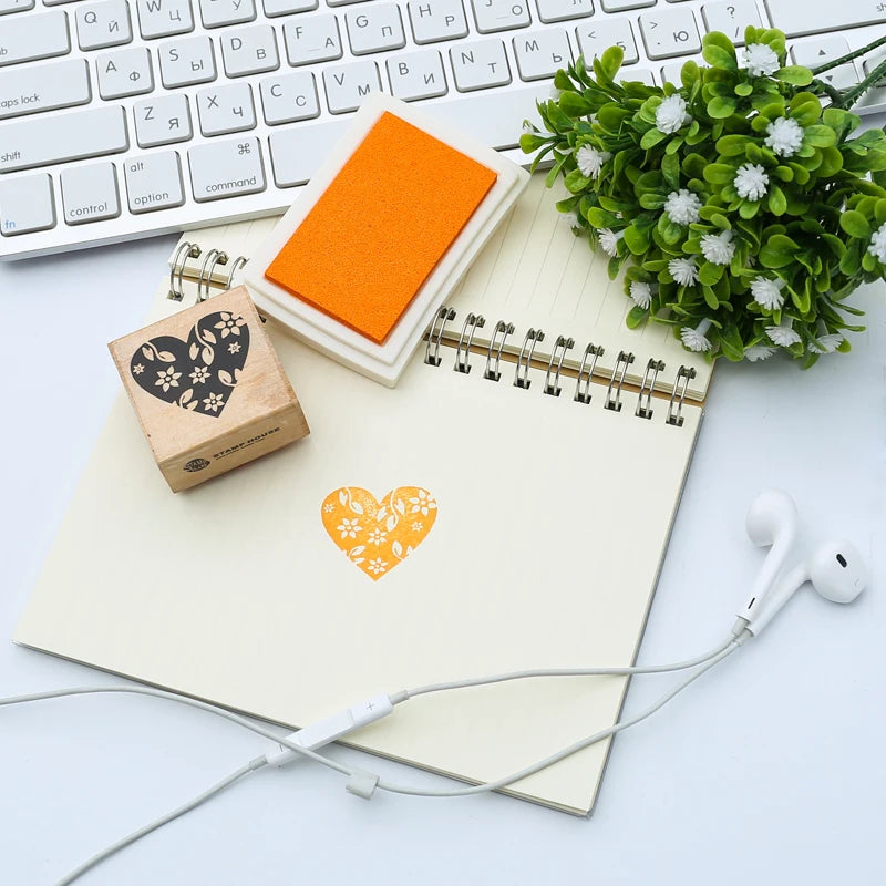 1pc 15 Colors Big Ink Pad Oil Planner Scrapbooking Silicone Stamp DIY Diary Greeting Card Wood Paper Craft Gift