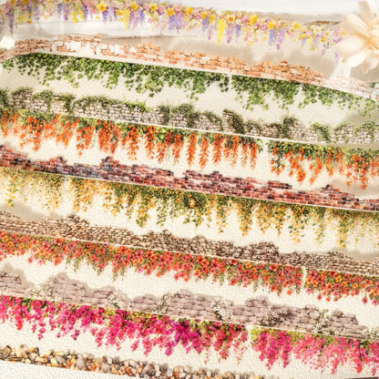 65mm*2m PET Plant Vine and stone wall tape Sticker Decorative collage Adhesive Diy Scrapbooking hand made Masking tape