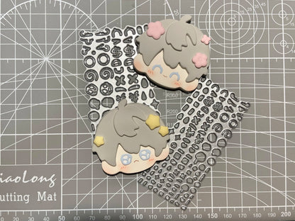 Ultra Light Clay Q Version Cartoon Doll Eye Shape Cutting Mold DIY Polymer Clay Animation Character Circle Star Eye Making Tool