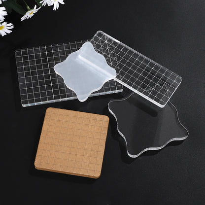 1pc Crystal acrylic stamp Transparent seal  creat Friend gift accessories  High quality plexiglass school Supplies  DIY