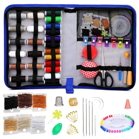 Zxiixz 83Pcs/set Leather Repair Sewing Kit with Polyester Sewing Thread 6Pcs Waxed Thread Stitching Needle for Boots Shoes Sofa