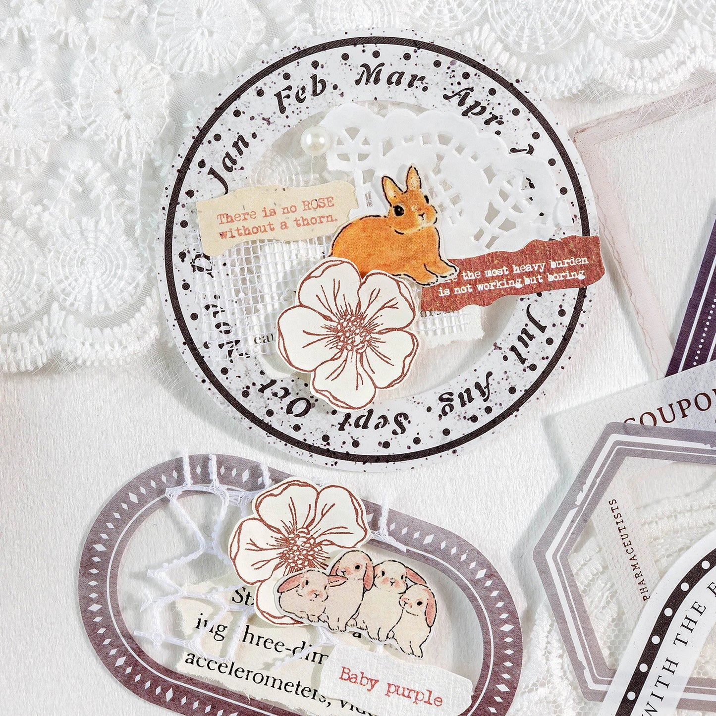 JIANQI 25pcs/pack Framework Decorative Stickers Scrapbooking Diary Deco Junk Journal Stationery Ins Style Stationery Stickers