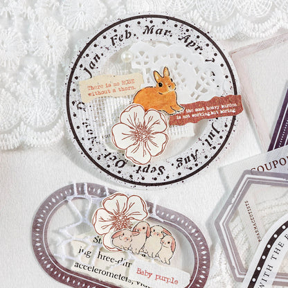 JIANQI 25pcs/pack Framework Decorative Stickers Scrapbooking Diary Deco Junk Journal Stationery Ins Style Stationery Stickers