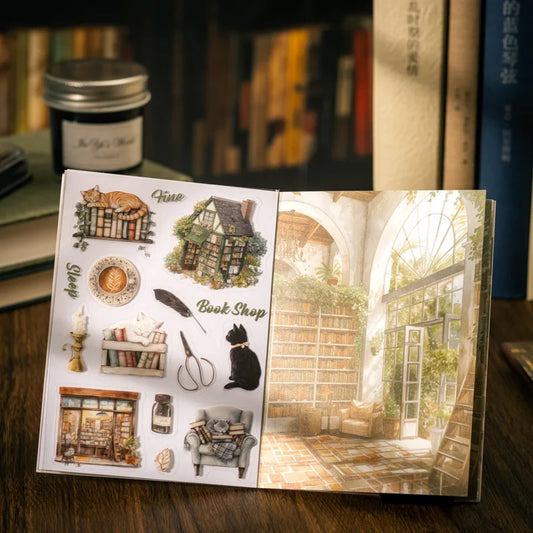 JIANQI 20 pcs Reading girl Series Stickers aesthetic Stick Labels Decorative Scrapbooking material hand made Diy Supplies
