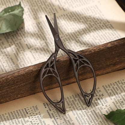 JIANWU  Vintage Crane Stainless Steel Scissors Cutting Tools Creative DIY Student Supplies Stationery