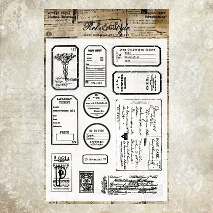 JIANWU Vintage English Text Label Material Collage Transparent Silicone Stamp Creative DIY Journal Student Supplies Stationery