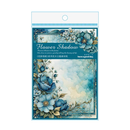 JIANQI 30pcs Vintage Floral Materials Paper DIY Flower Scrapbooking Collage Photo Album Deco Junk Journal Craft Stationery Paper