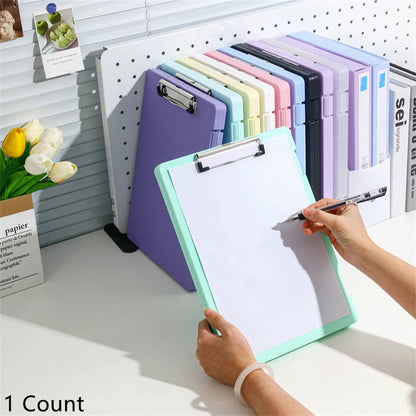 1pc Multi-Functional A4 Clipboard Document Holder - File Organizer with Sturdy Acrylic Board Clip for Office, School