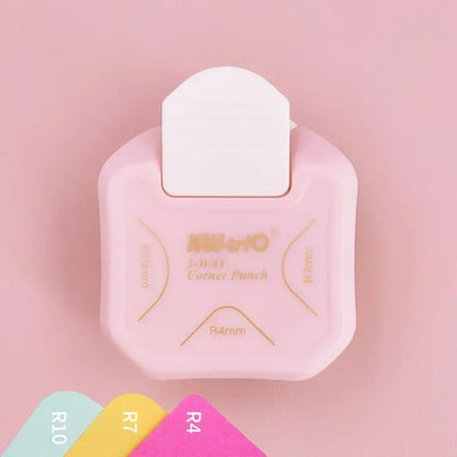 3 Way Corner Rounder Punch, 4mm, 7mm, 10mm 3 in 1 Corner Cutter for Card Making, Laminate, Cardstock, Scrapbooking
