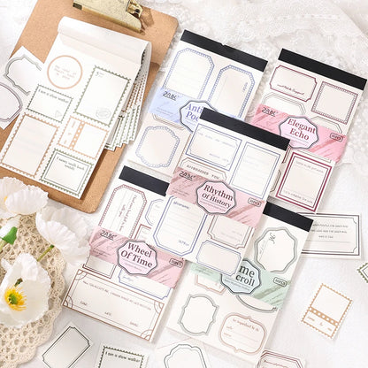 JIANQI 30 pcs INS Removable border memo pad Planner Decorative material paper Stationery Craft Supplies