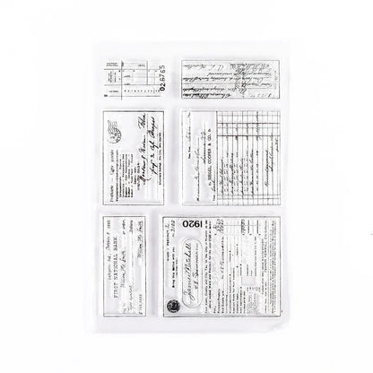 JIANWU Minimalist Black White Transparent Stamp Creative Retro Scrapbooking Journal Decoration Silicone Seal Stationery Supplies